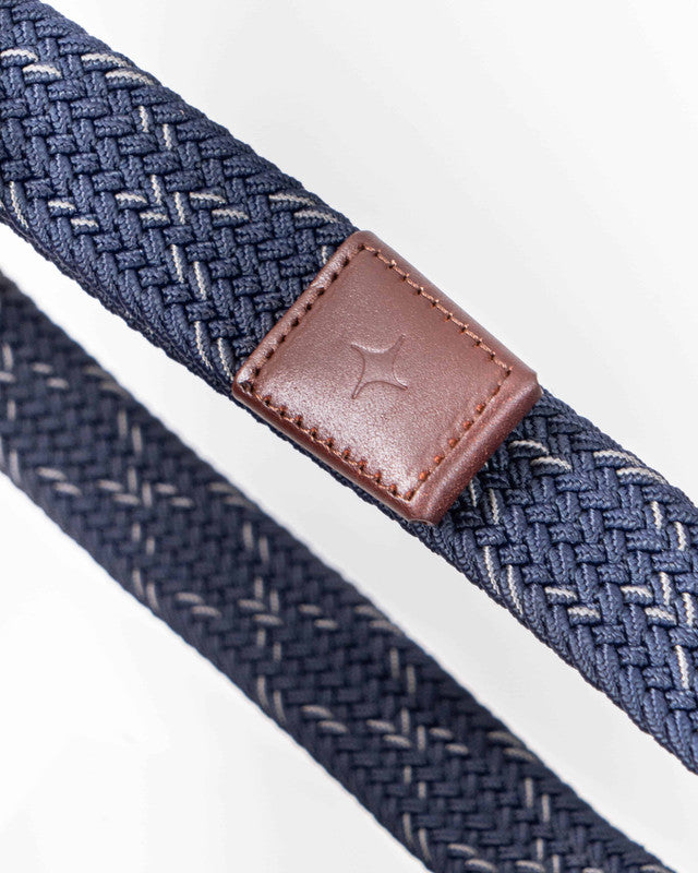 Cinturón Tejido MAJA®, Blue and Brown, vista lateral, Polipropileno, con Tela estiramiento 2 vías, uso versátil