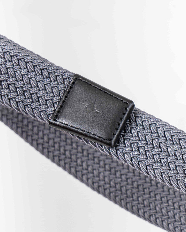 Cinturón Tejido MAJA®, Gray and Black, vista lateral, Polipropileno, con Tela estiramiento 2 vías, uso versátil