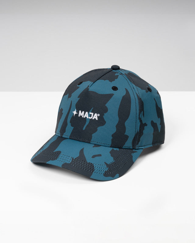 Gorra Snapback Laguna, Patrón laguna, vista frontal, Algodón, protección solar y estilo casual