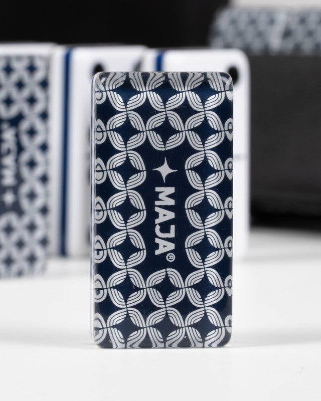 Dominó MAJA® Oficial, Azul, vista posterior, Resina, uso versátil