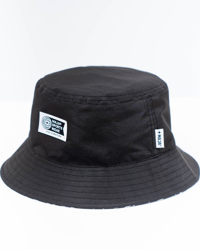 Bucket Hat MAJA® Costa Rocamar, Patrón rocamar blanco, vista frontal, Poliéster, protección solar y estilo casual