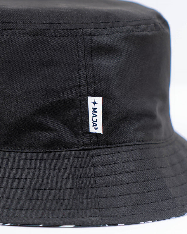 Bucket Hat MAJA® Costa Rocamar, Patrón rocamar blanco, vista posterior, Poliéster, protección solar y estilo casual