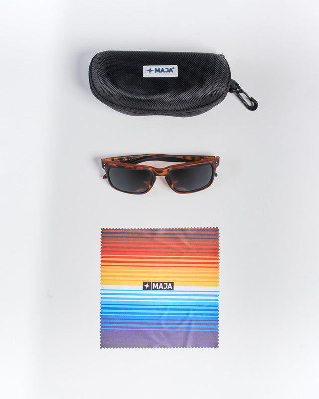 Lentes de Sol MAJA®, Negro, detalle, TR90, con Protección UV UPF50+, uso versátil