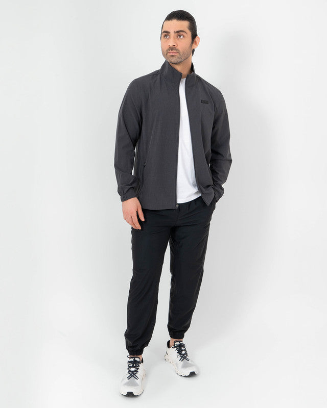 Chamarra MAJA® Ligera, Negro, detalle, fit Relajado, Poliéster, con Tela estiramiento 4 vías, para uso casual o entrenamiento