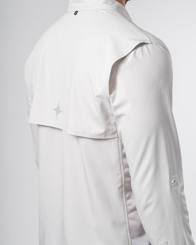 Camisa MAJA® Outdoor Signature, Gris claro, detalle, fit Relajado, Poliéster, con Tela antidesgarro, ideal para oficina