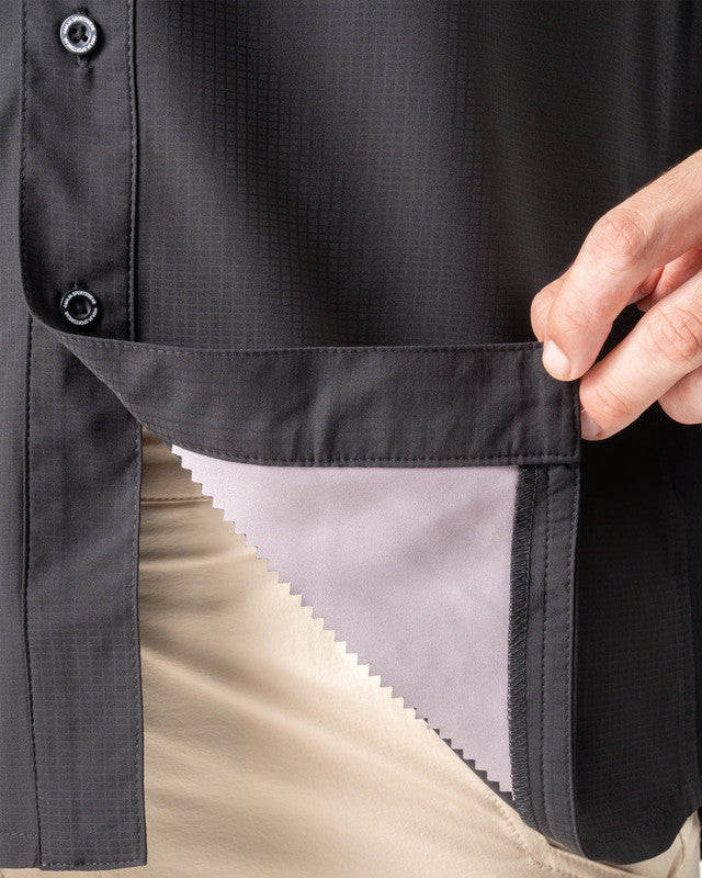 Camisa Outdoor Equipo MAJA®, Negro, detalle, fit Relajado, Poliéster, con Tela antidesgarro, ideal para oficina