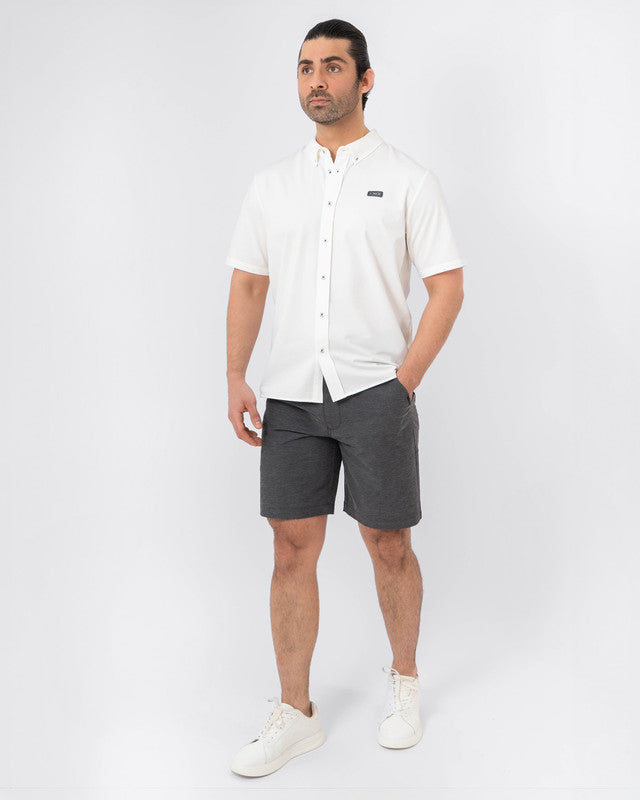 Camisa MAJA® Oxford, Blanco, detalle, fit Slim, Poliéster, con Tela estiramiento 4 vías, ideal para oficina