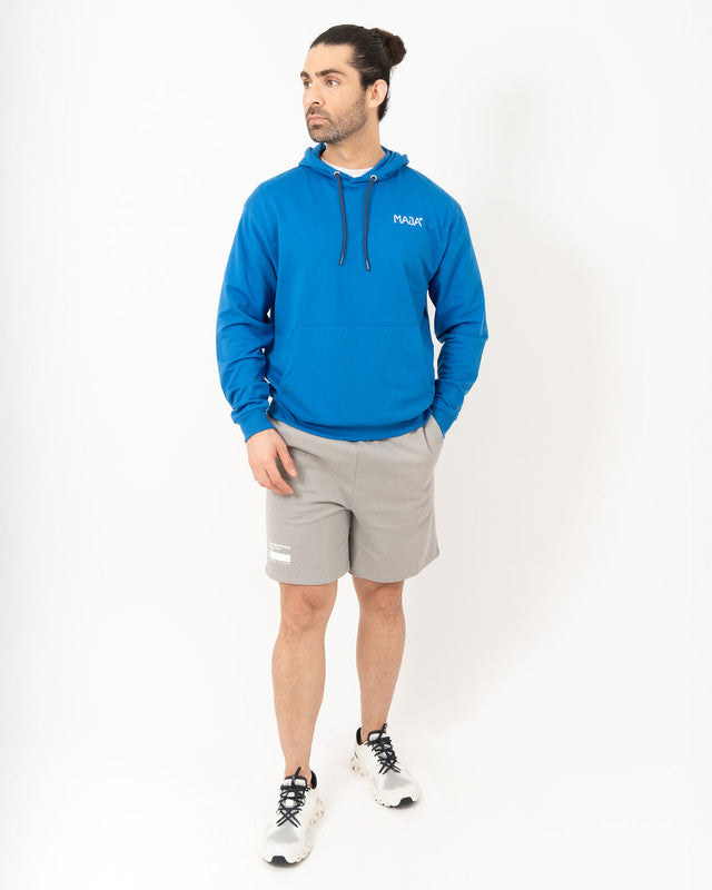 Hoodie MAJA® con capucha, Azul rey, detalle, fit Relajado, Poliéster, perfecta para climas fríos