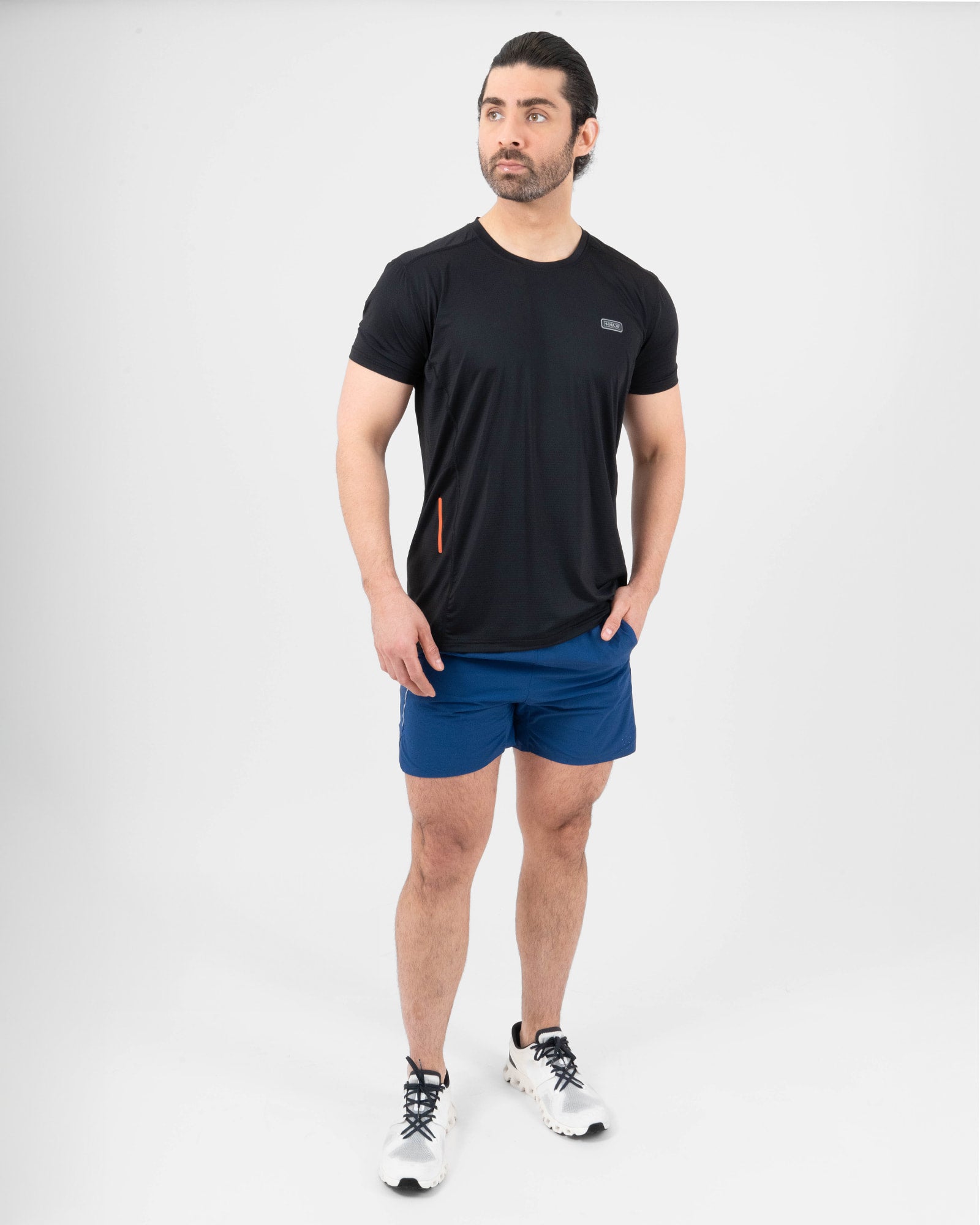Playera Active MAJA®, Negro, detalle, fit Relajado, Poliamida, con Branding con reflectivo, uso versátil