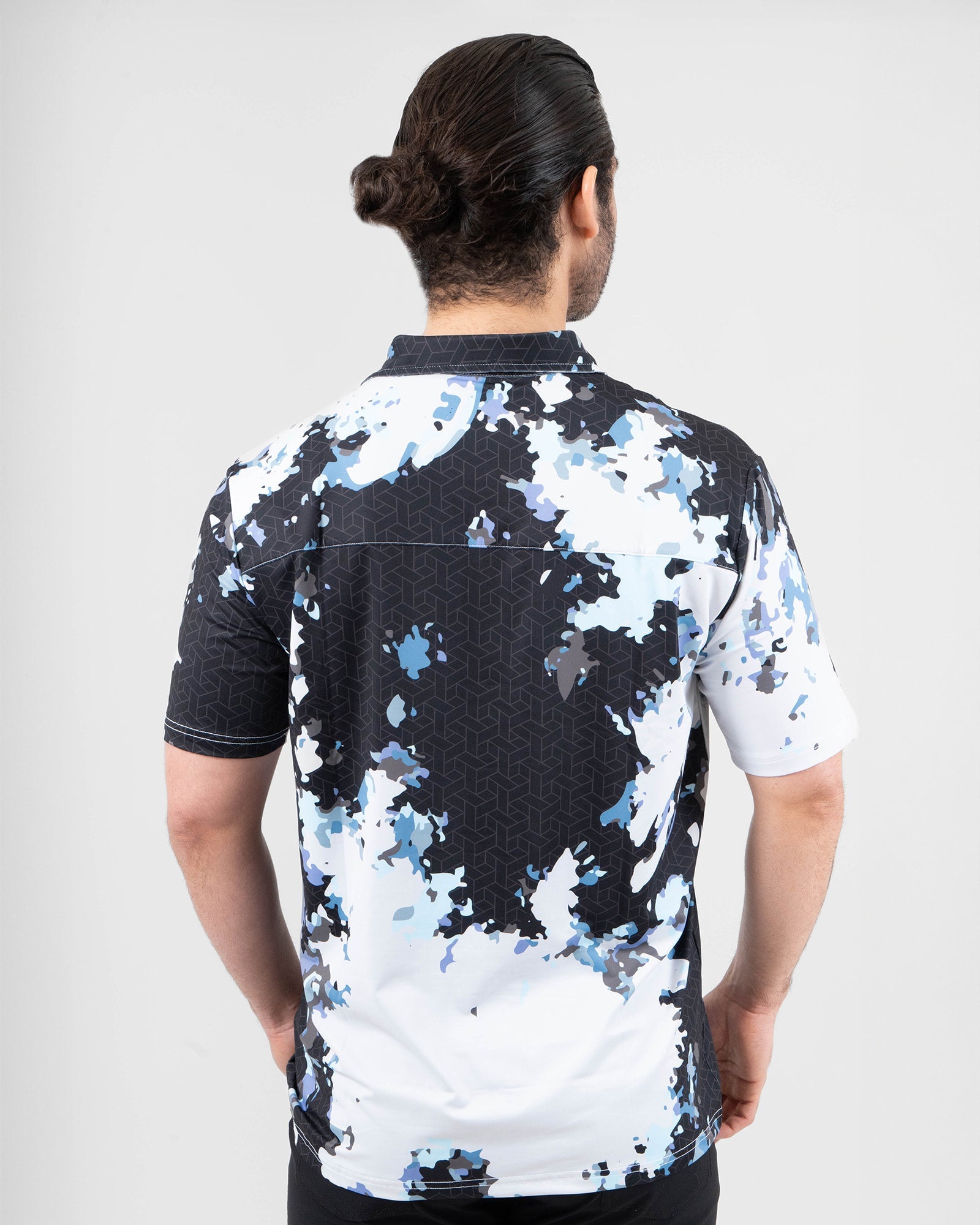 MAJA® Polo, Patrón tundra, vista posterior, fit Regular, Poliéster, con Protección UV UPF50+, uso versátil