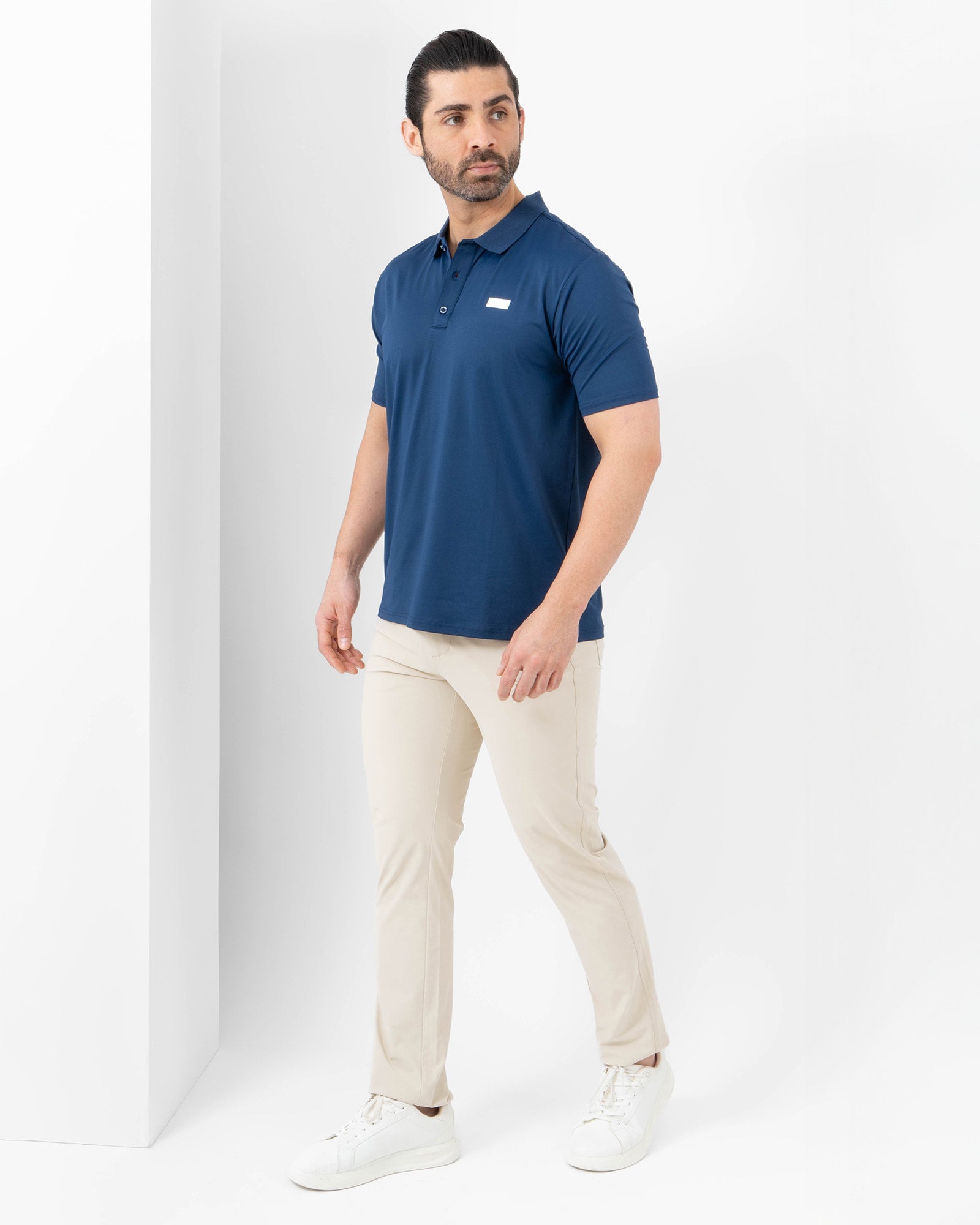 MAJA® Polo, Azul marino, detalle, fit Regular, Poliéster, con Protección UV UPF50+, uso versátil