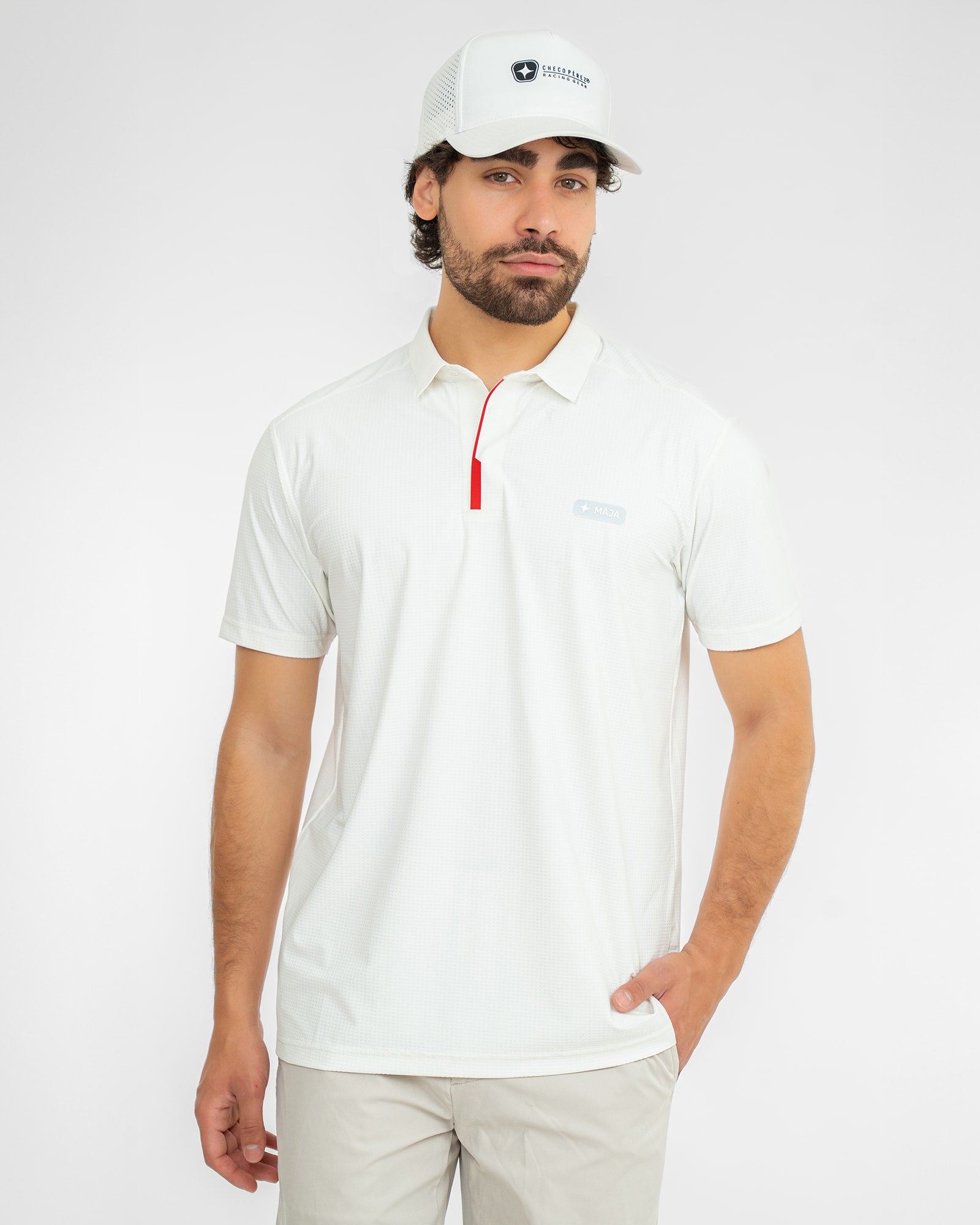 Playera tipo Polo MAJA® Piloto Edición Checo Pérez