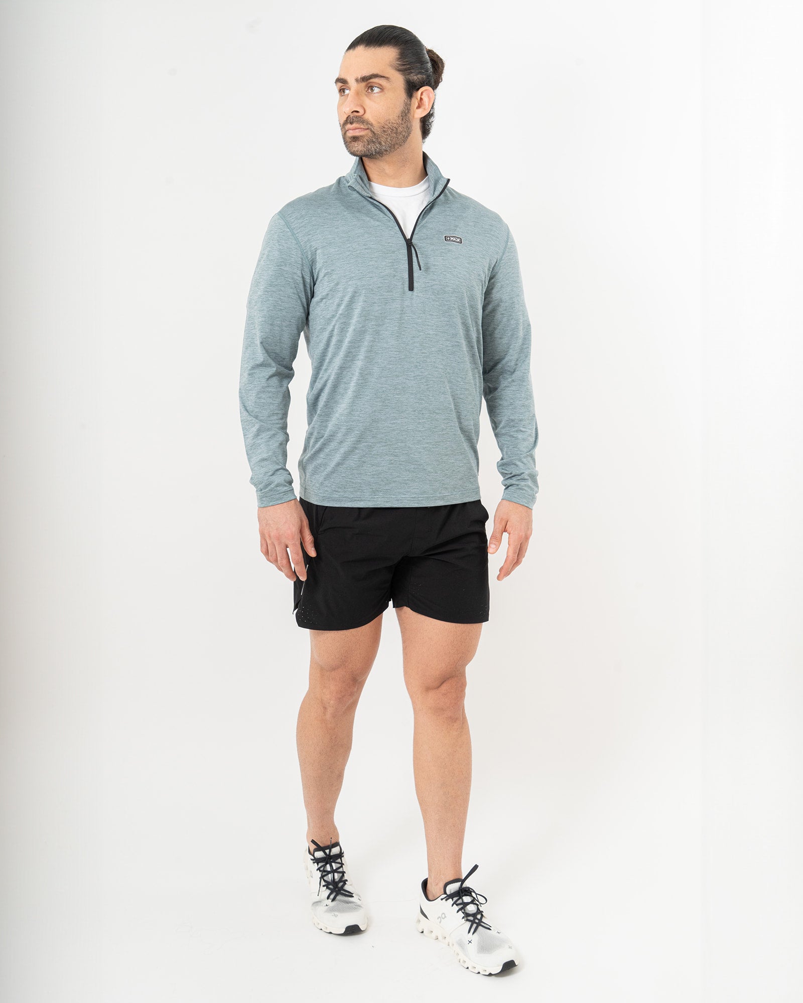 Pullover Andrews, Green jaspe, detalle, fit Regular, Poliéster, con Tela estiramiento 4 vías, perfecta para climas fríos