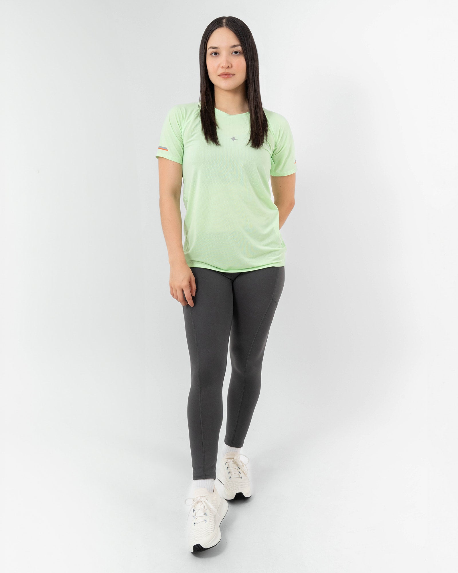 Leggins MAJA® Active Odisea, Humo, detalle, fit Slim, Poliéster, con Tela estiramiento 4 vías, cómoda para entrenamiento