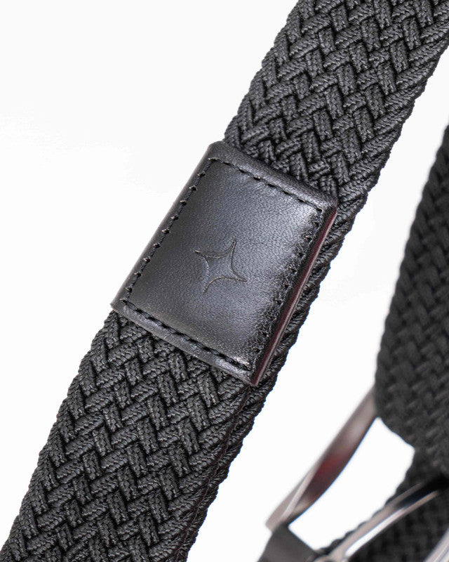 Cinturón Tejido MAJA®, Negro, vista lateral, Polipropileno, con Tela estiramiento 2 vías, uso versátil