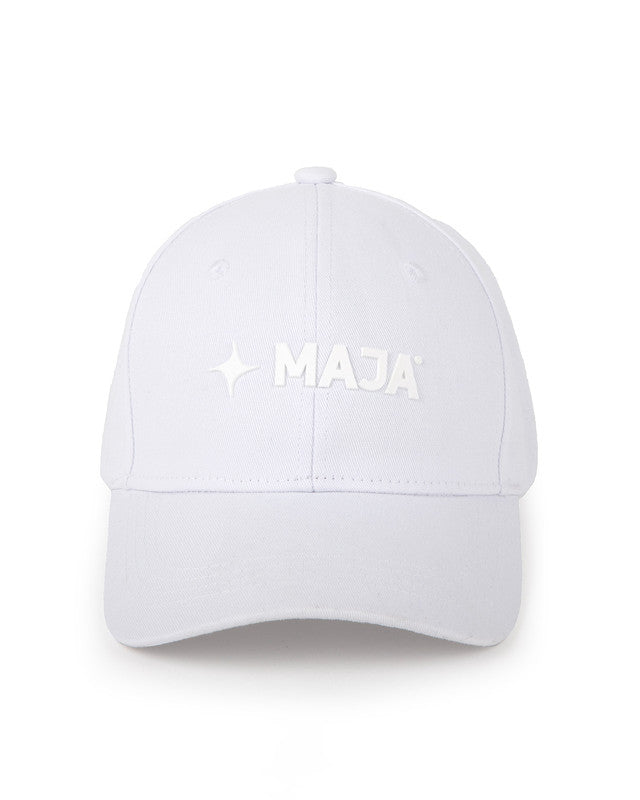 Gorra Snapback MAJA®, Blanco, vista frontal, Algodón, protección solar y estilo casual