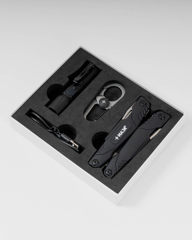 Kit de Herramientas MAJA® Pescador, Acero inoxidable, vista posterior, Acero inoxidable, con Acero inoxidable, uso versátil