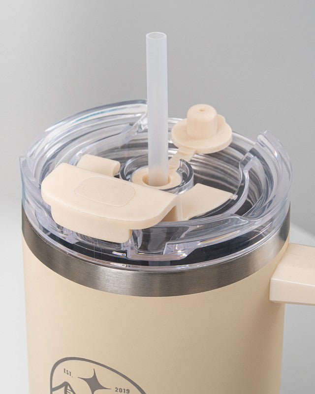 Termo Tumbler Emblema Horizonte, Khaki, detalle, Acero inoxidable, con Acero inoxidable, mantiene tu bebida a la temperatura ideal