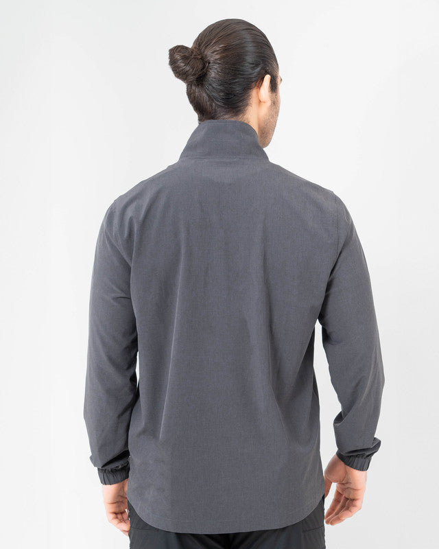 Chamarra MAJA® Ligera, Negro, vista posterior, fit Relajado, Poliéster, con Tela estiramiento 4 vías, para uso casual o entrenamiento