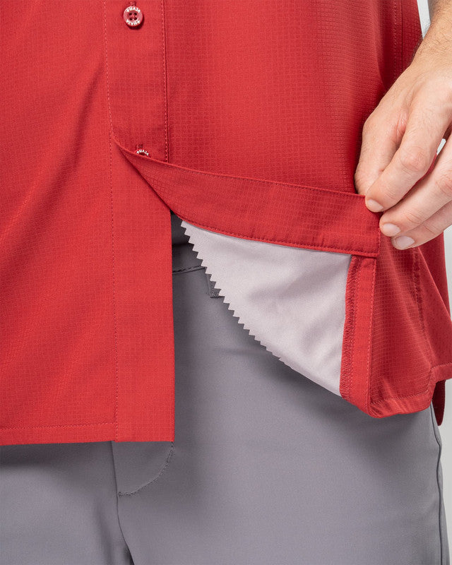 Camisa Outdoor Equipo MAJA®, Tinto, detalle, fit Relajado, Poliéster, con Tela antidesgarro, ideal para oficina