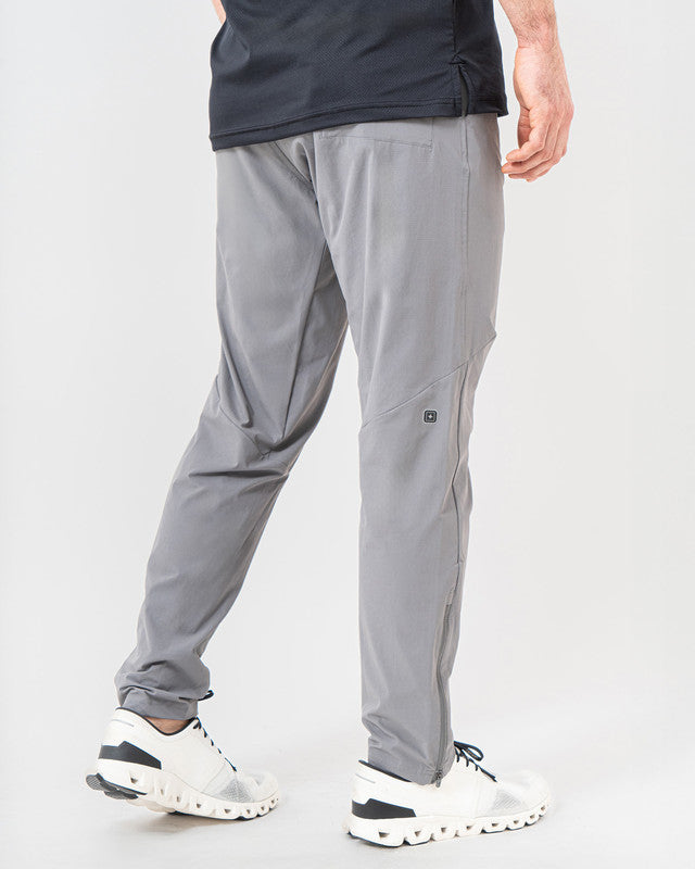 Jogger Active Camino, Gris, vista posterior, fit Slim, Poliamida, con Tela estiramiento 4 vías, uso versátil