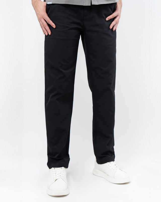 Pantalón Golf Albatros, Negro, vista frontal, fit Regular, Poliéster, uso versátil
