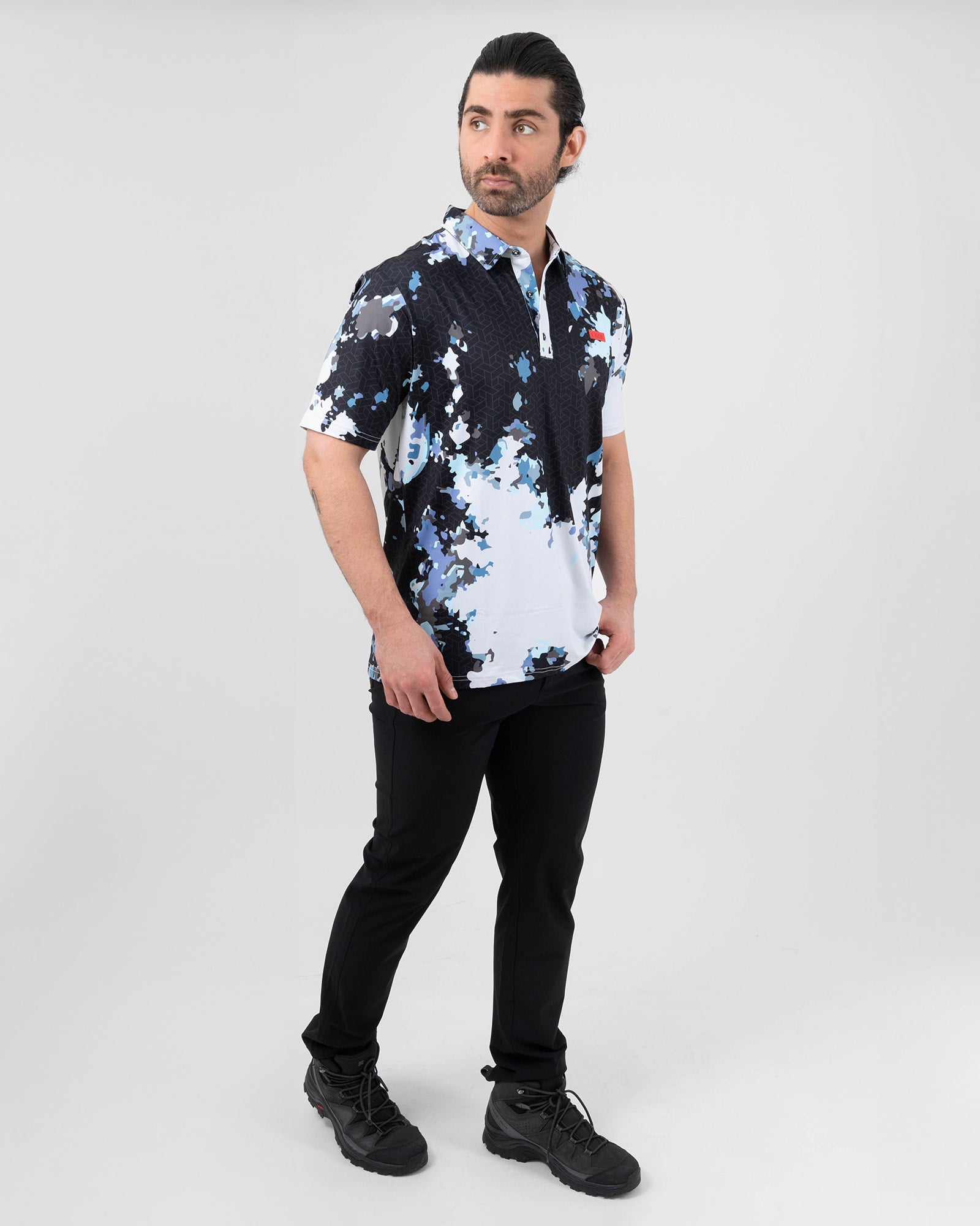 MAJA® Polo, Patrón tundra, detalle, fit Regular, Poliéster, con Protección UV UPF50+, uso versátil