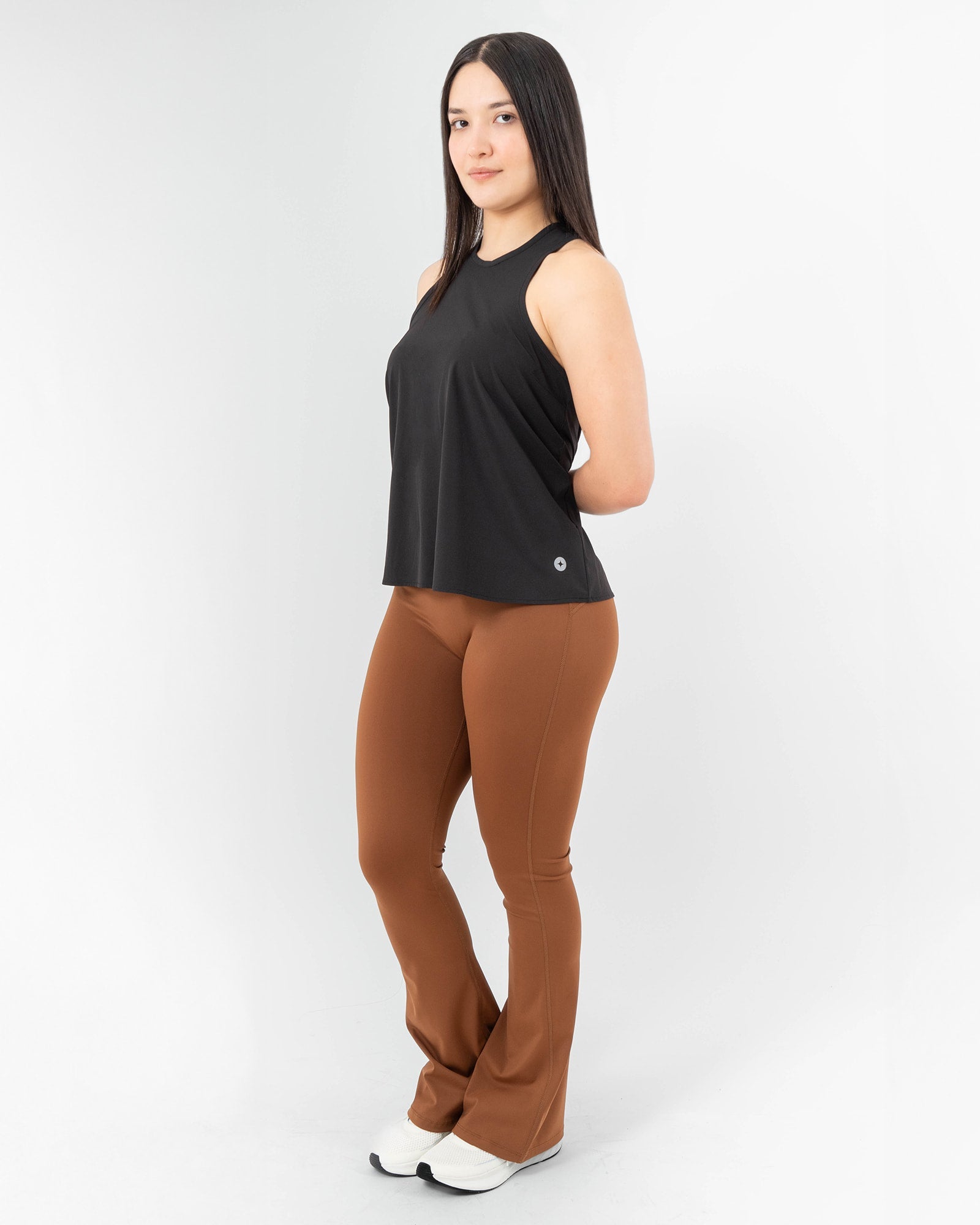 Leggings Active Horizonte, Café, detalle, fit Slim, Poliéster, con Tela estiramiento 4 vías, cómoda para entrenamiento