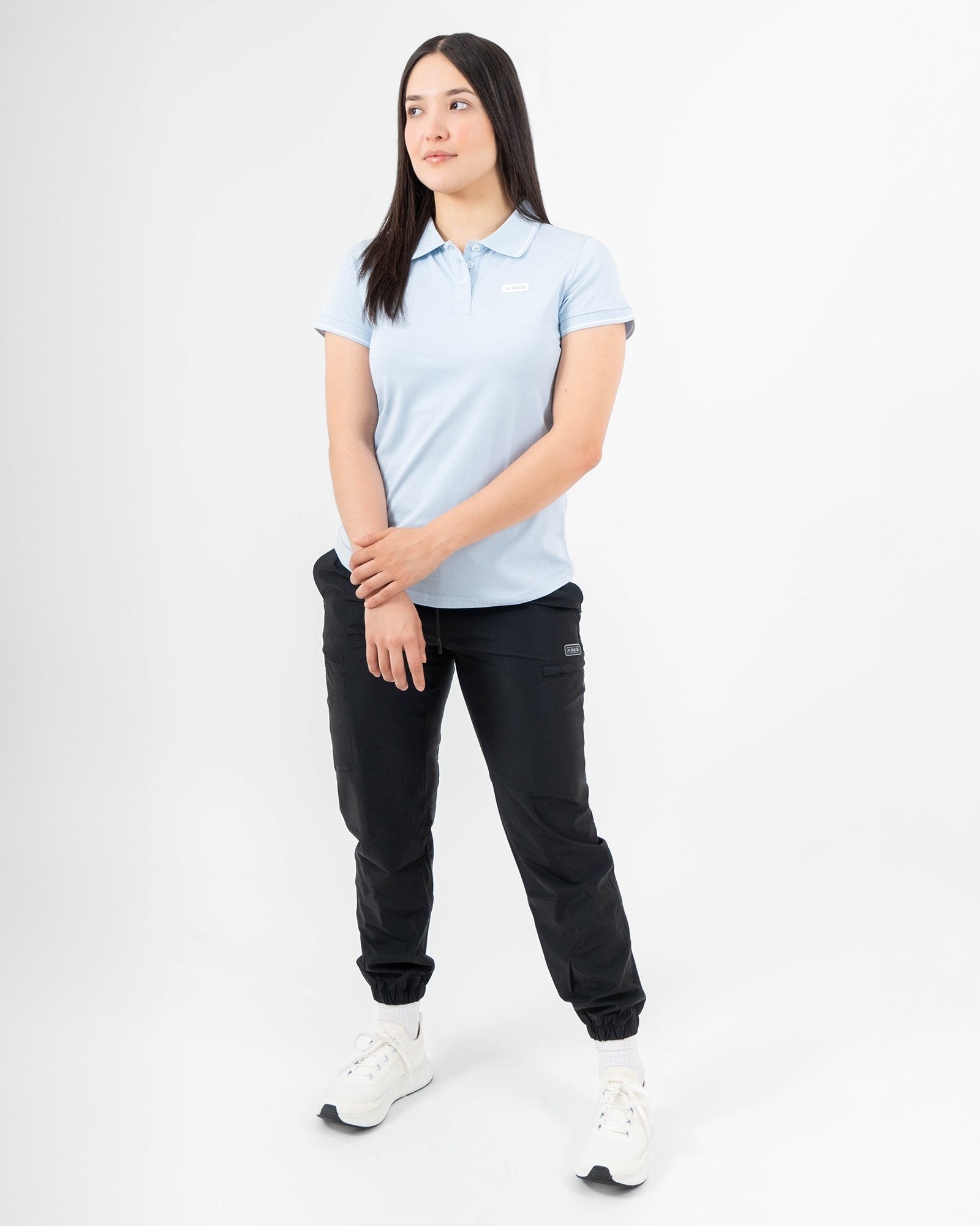 MAJA® Polo Nube, Azul cielo, detalle, fit Slim, Poliéster, uso versátil